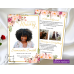 Blush Flowers Funeral Program, Pastel Flowers Memorial Service Program,(31f)